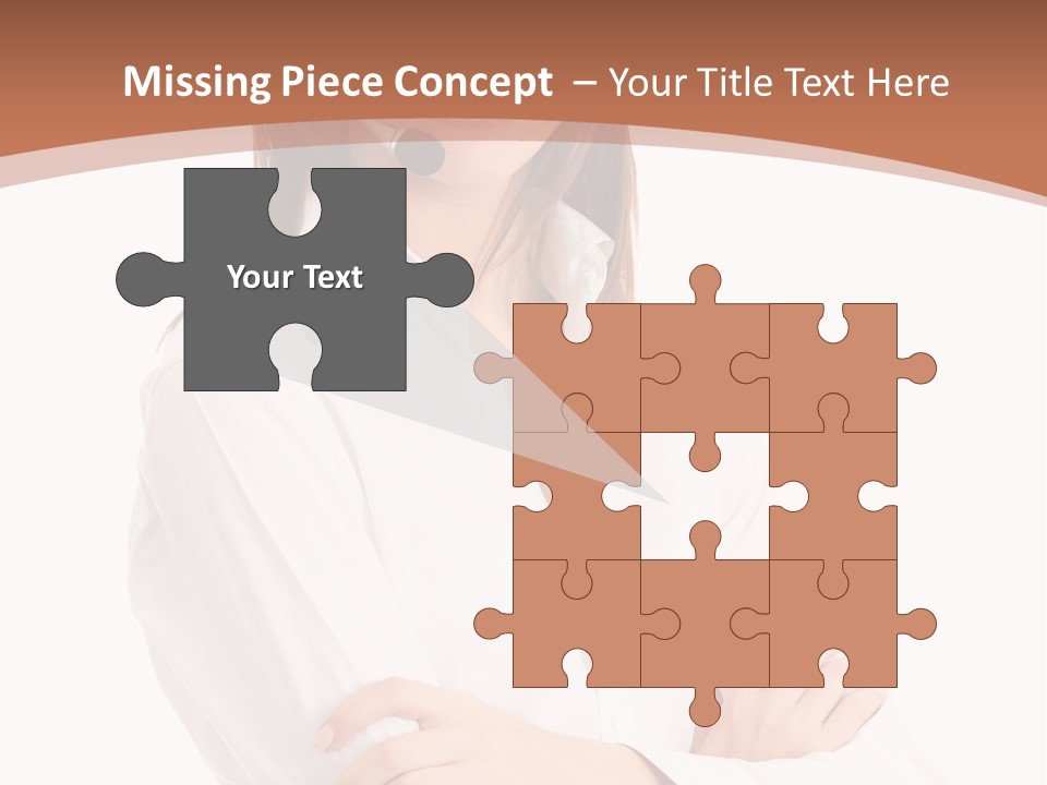 Attractive Helpful Businesswoman PowerPoint Template