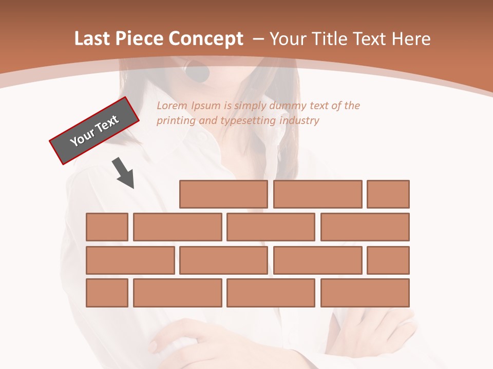 Attractive Helpful Businesswoman PowerPoint Template