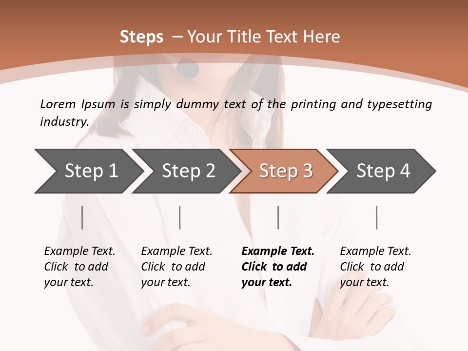 Attractive Helpful Businesswoman PowerPoint Template