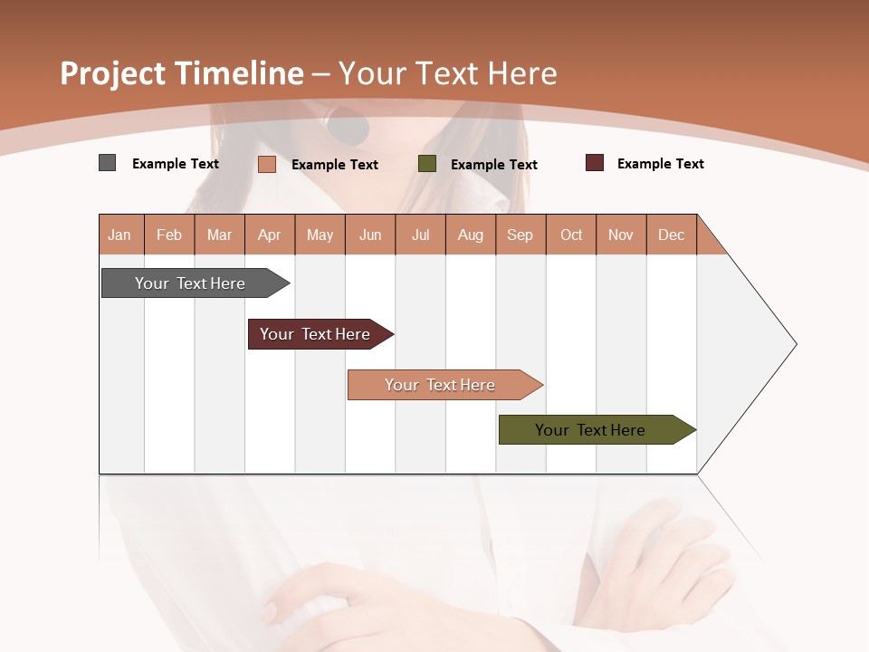 Attractive Helpful Businesswoman PowerPoint Template