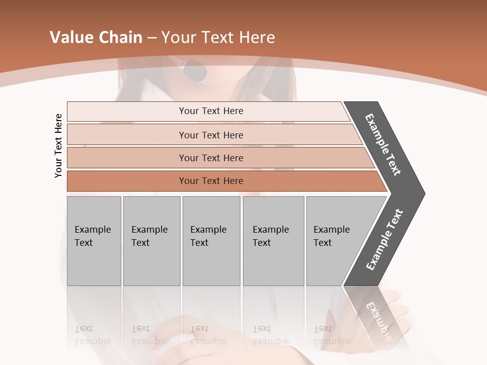 Attractive Helpful Businesswoman PowerPoint Template