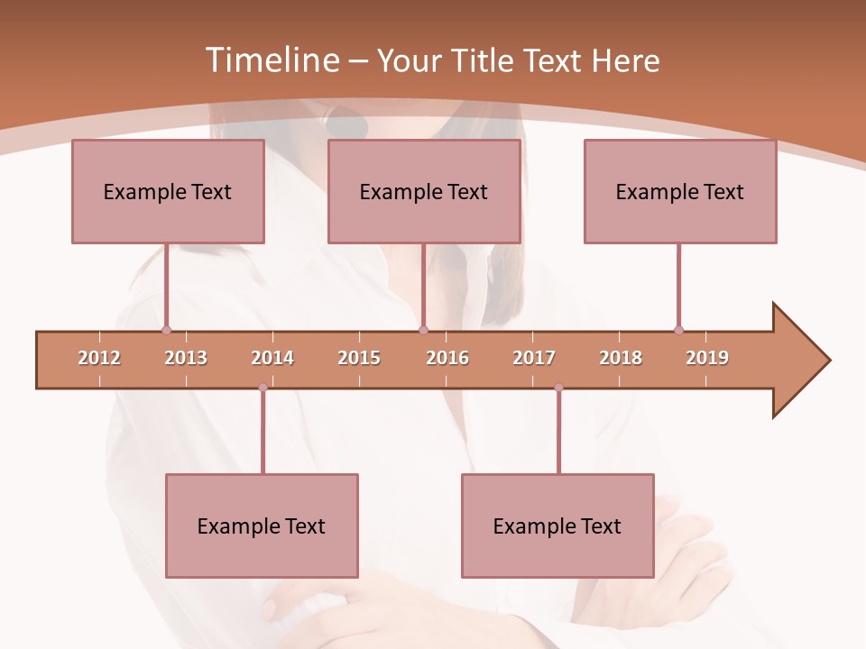 Attractive Helpful Businesswoman PowerPoint Template