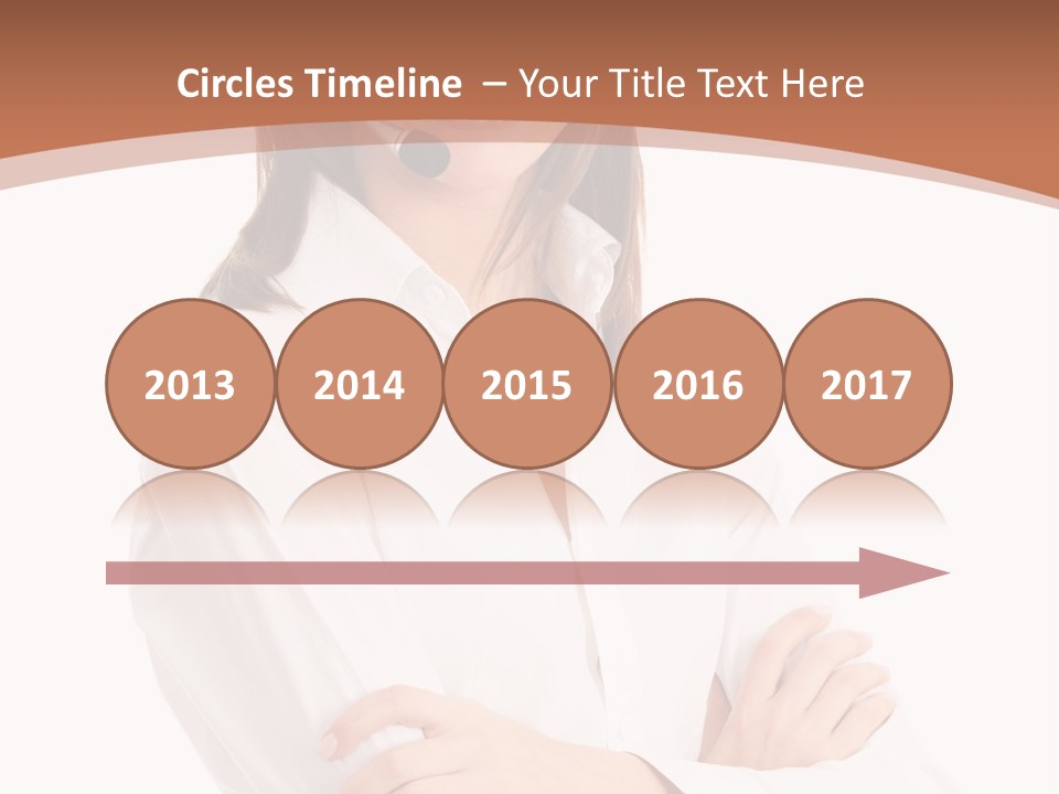 Attractive Helpful Businesswoman PowerPoint Template