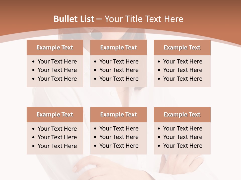 Attractive Helpful Businesswoman PowerPoint Template