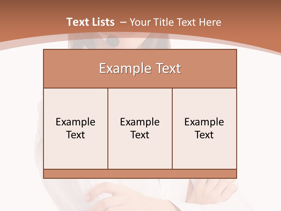 Attractive Helpful Businesswoman PowerPoint Template
