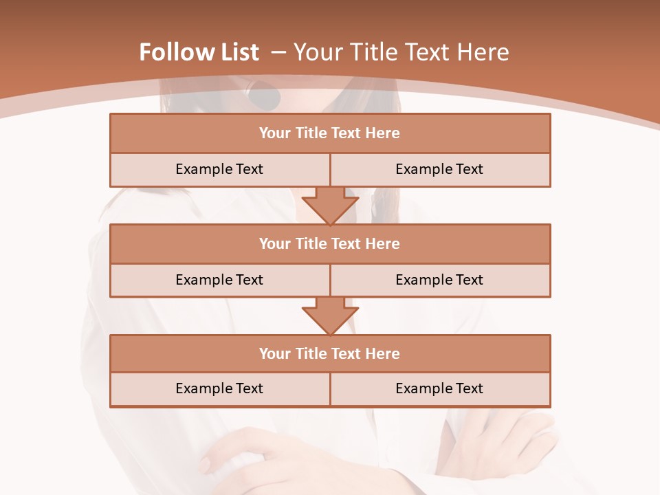 Attractive Helpful Businesswoman PowerPoint Template
