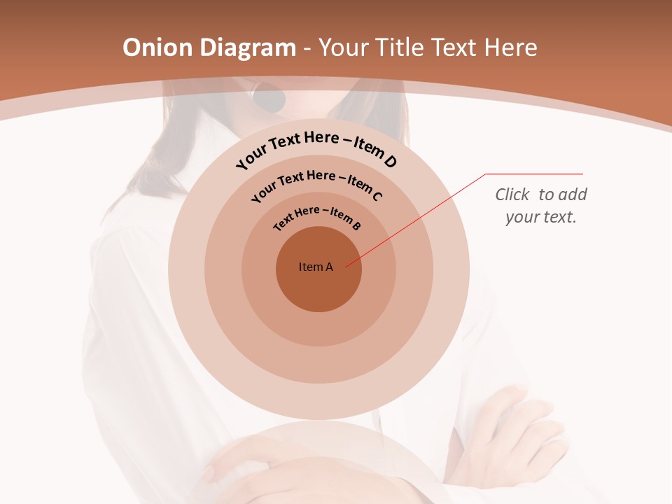 Attractive Helpful Businesswoman PowerPoint Template