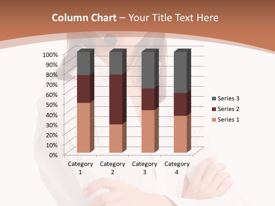 Attractive Helpful Businesswoman PowerPoint Template