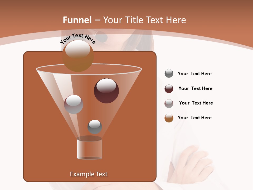 Attractive Helpful Businesswoman PowerPoint Template