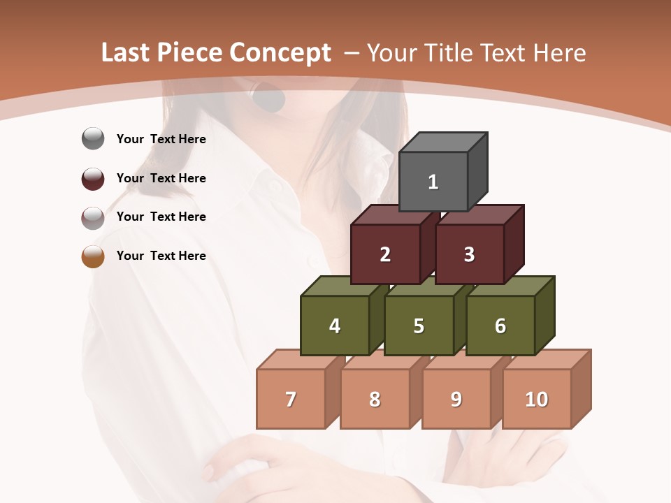 Attractive Helpful Businesswoman PowerPoint Template