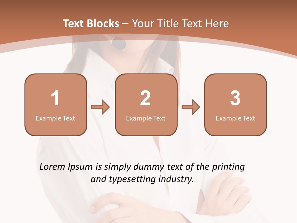 Attractive Helpful Businesswoman PowerPoint Template