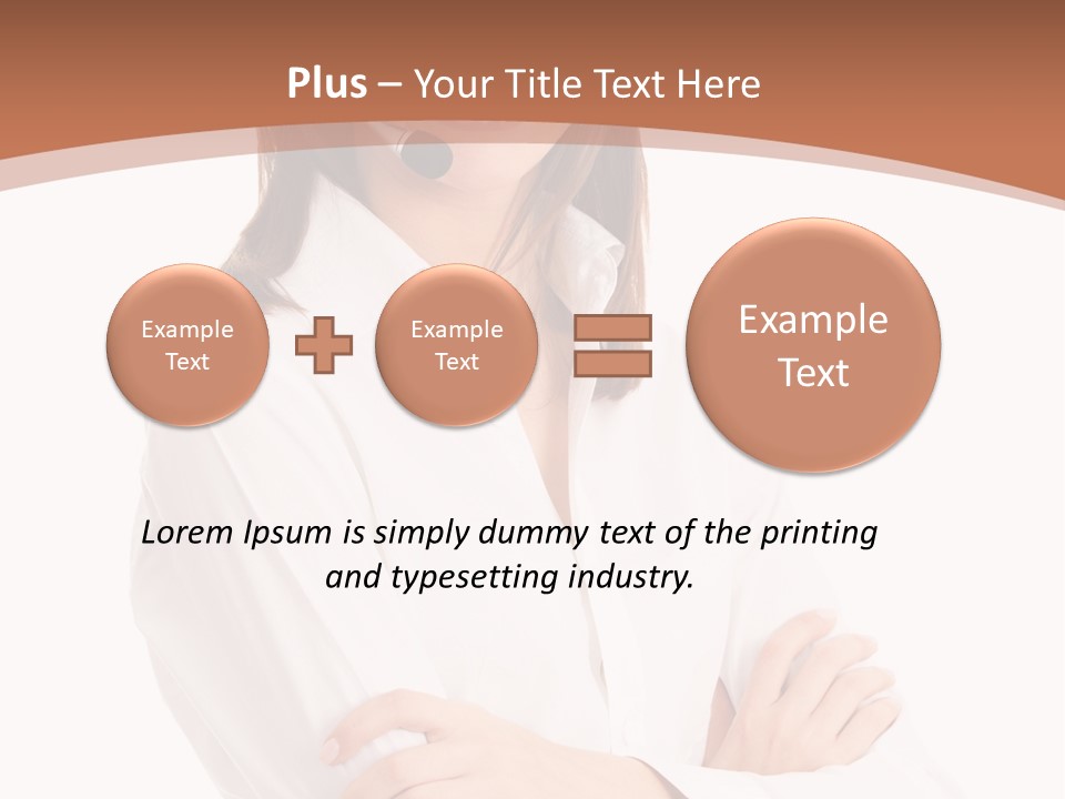 Attractive Helpful Businesswoman PowerPoint Template