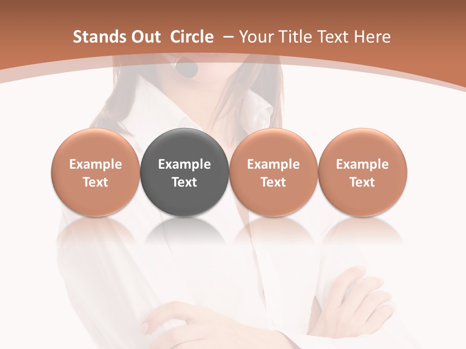 Attractive Helpful Businesswoman PowerPoint Template