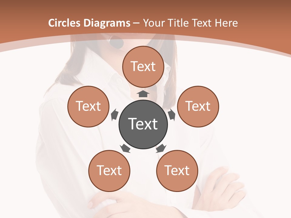 Attractive Helpful Businesswoman PowerPoint Template