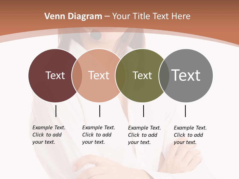 Attractive Helpful Businesswoman PowerPoint Template