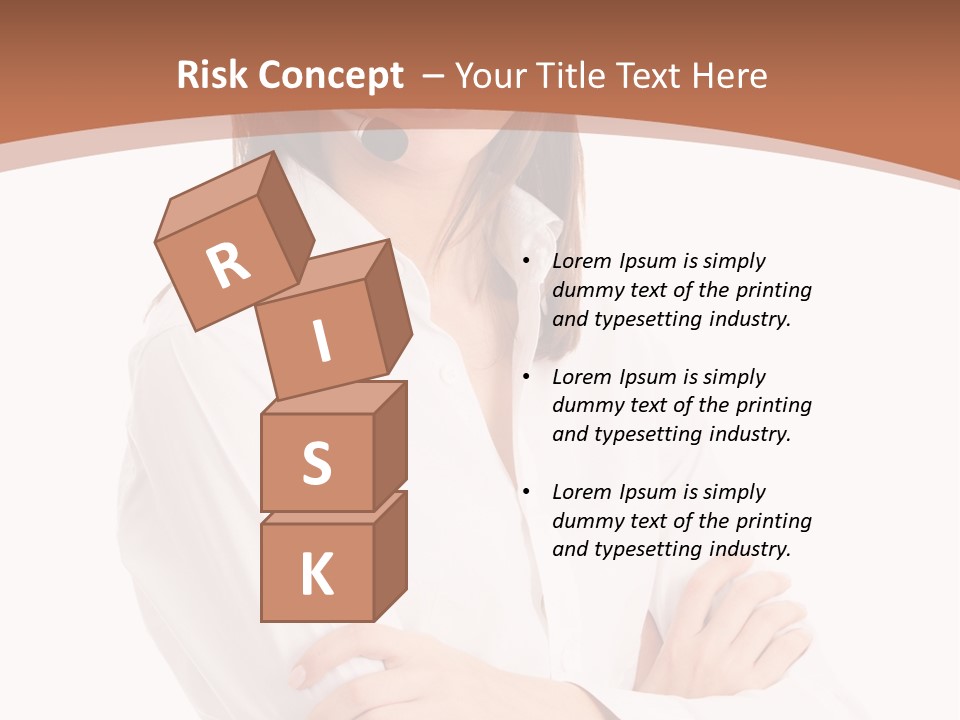 Attractive Helpful Businesswoman PowerPoint Template