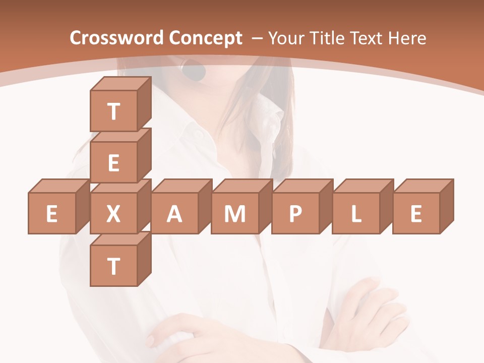 Attractive Helpful Businesswoman PowerPoint Template