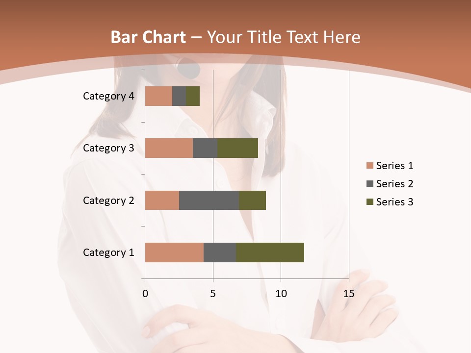 Attractive Helpful Businesswoman PowerPoint Template