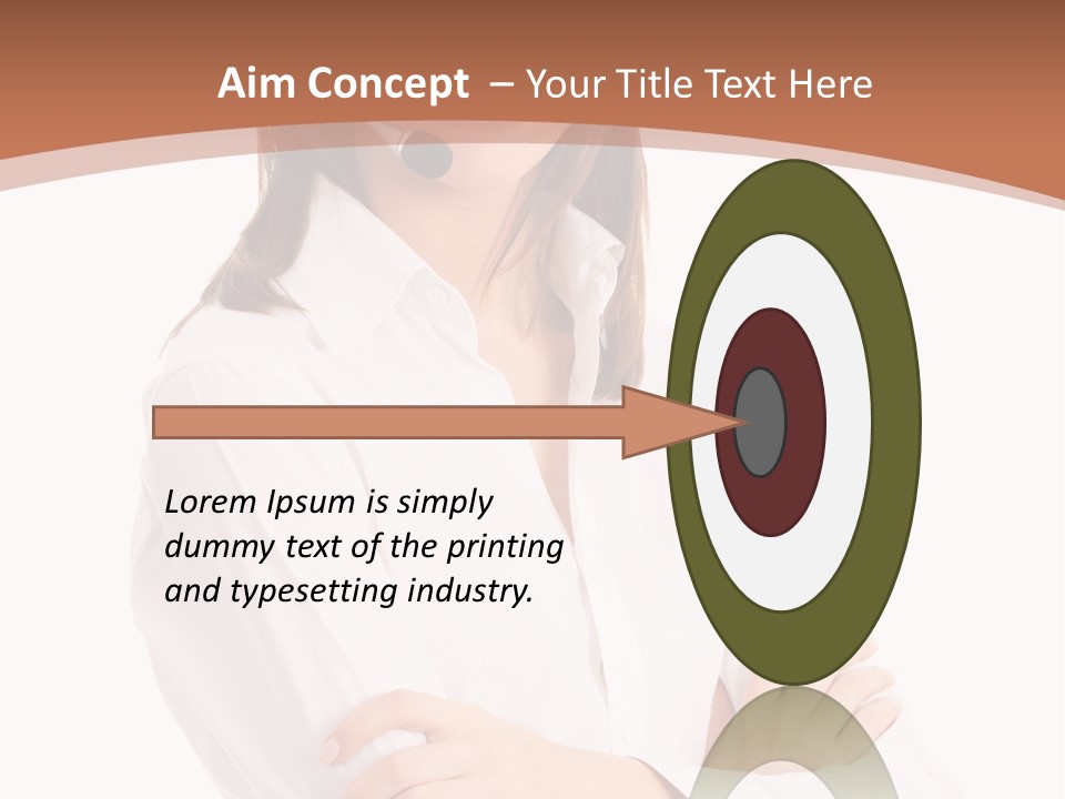 Attractive Helpful Businesswoman PowerPoint Template