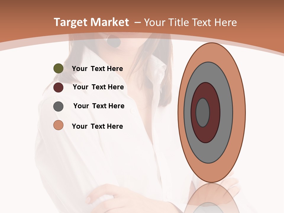 Attractive Helpful Businesswoman PowerPoint Template