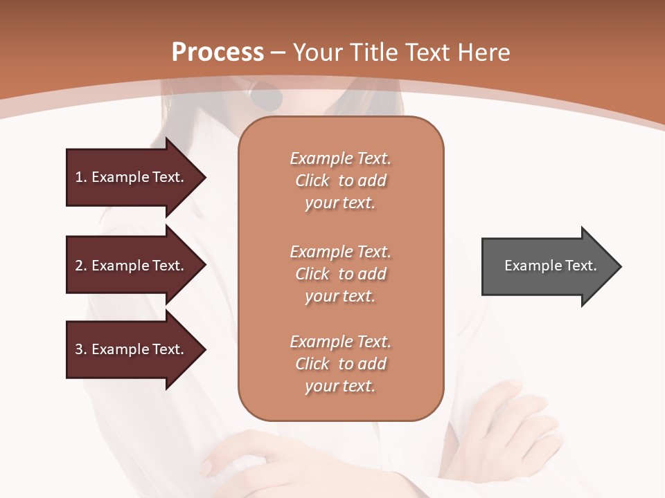 Attractive Helpful Businesswoman PowerPoint Template
