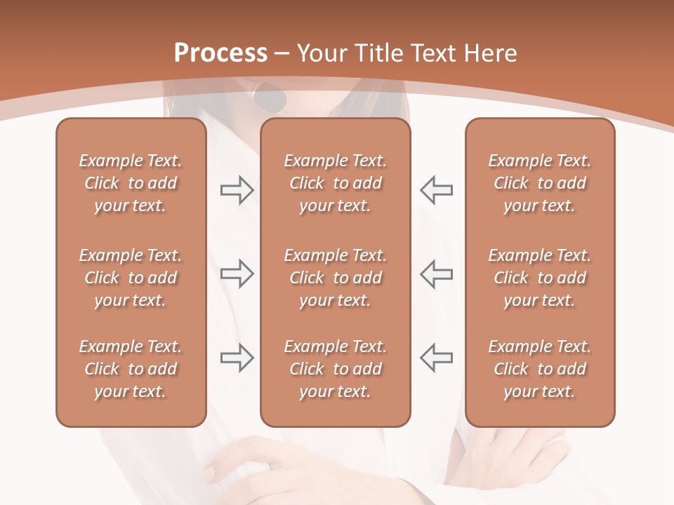 Attractive Helpful Businesswoman PowerPoint Template