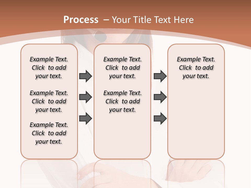 Attractive Helpful Businesswoman PowerPoint Template
