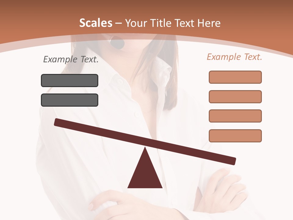 Attractive Helpful Businesswoman PowerPoint Template