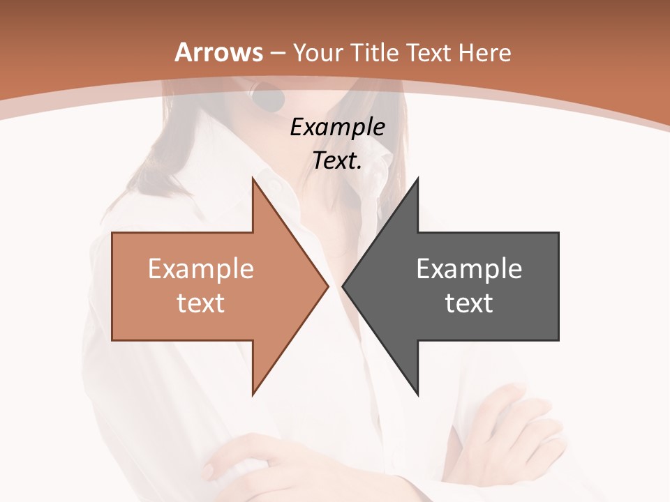 Attractive Helpful Businesswoman PowerPoint Template