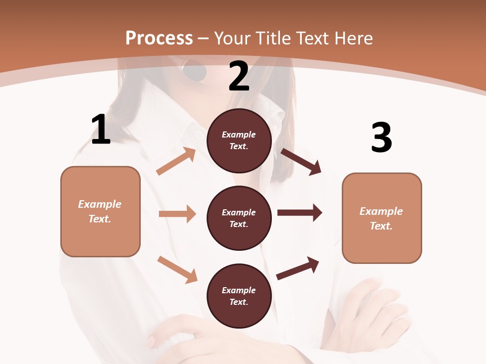 Attractive Helpful Businesswoman PowerPoint Template