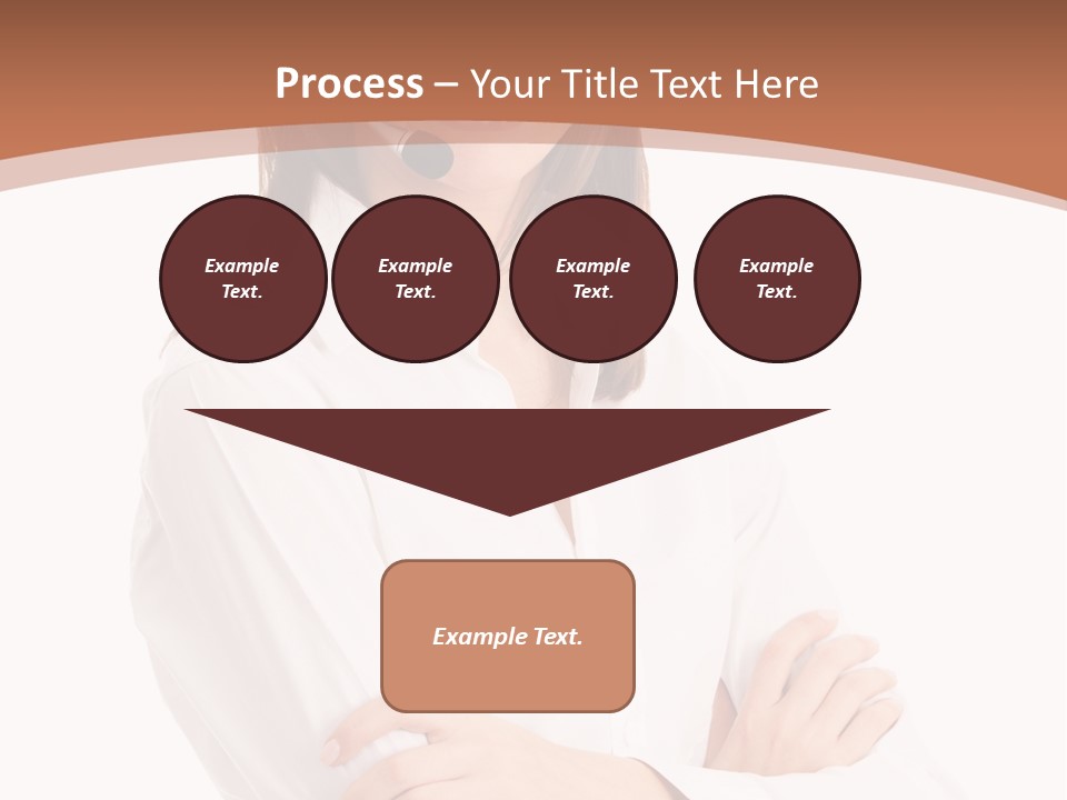 Attractive Helpful Businesswoman PowerPoint Template