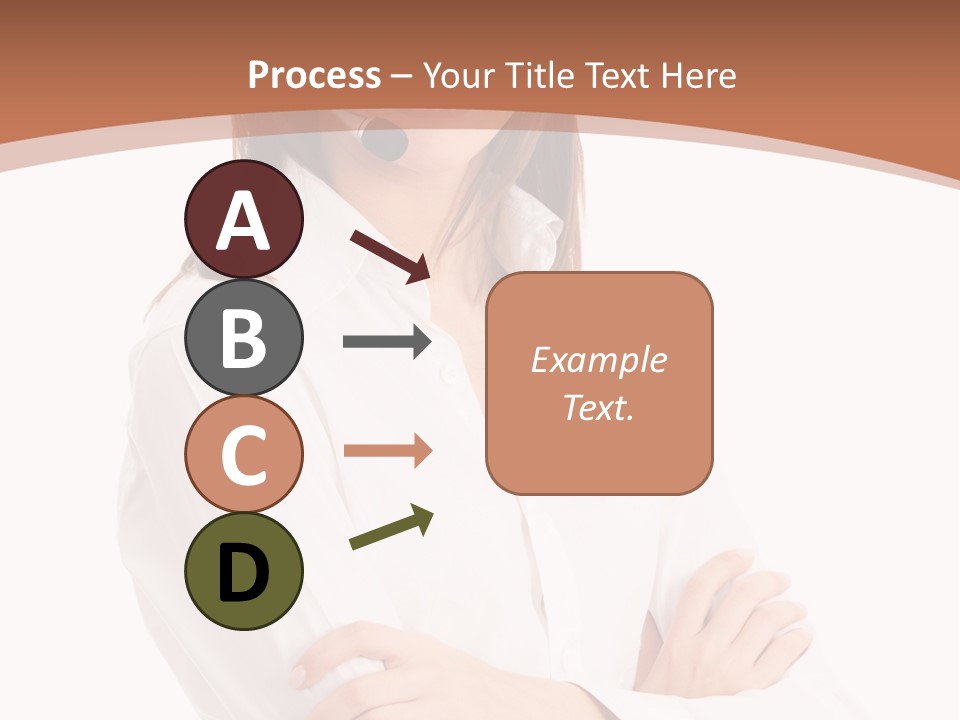 Attractive Helpful Businesswoman PowerPoint Template