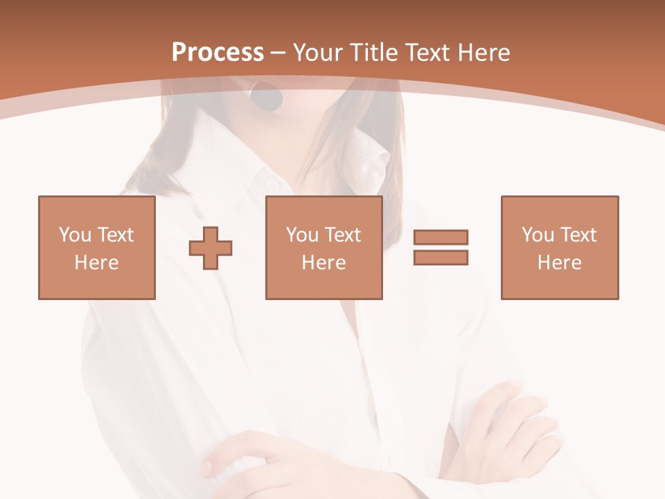 Attractive Helpful Businesswoman PowerPoint Template