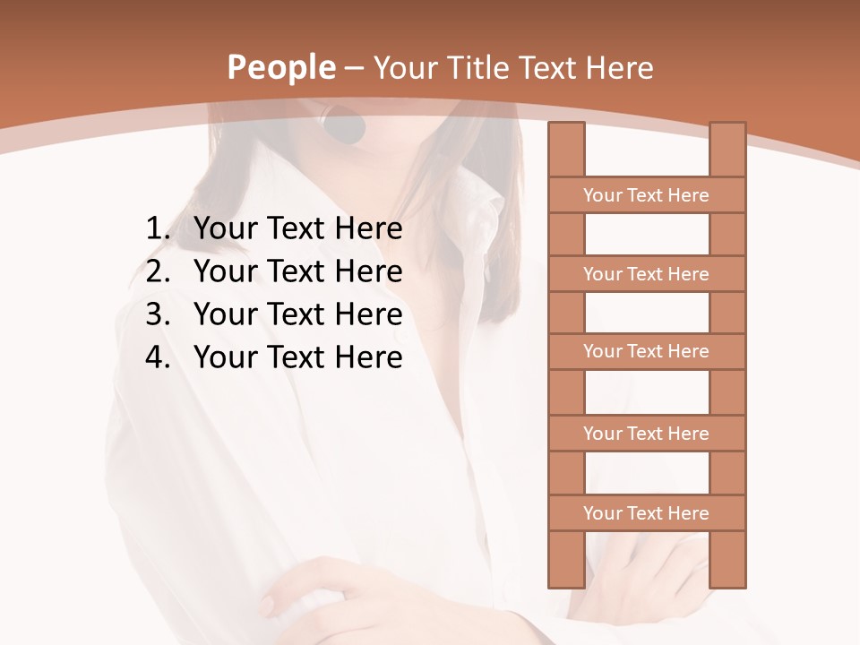 Attractive Helpful Businesswoman PowerPoint Template