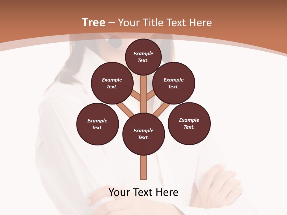 Attractive Helpful Businesswoman PowerPoint Template