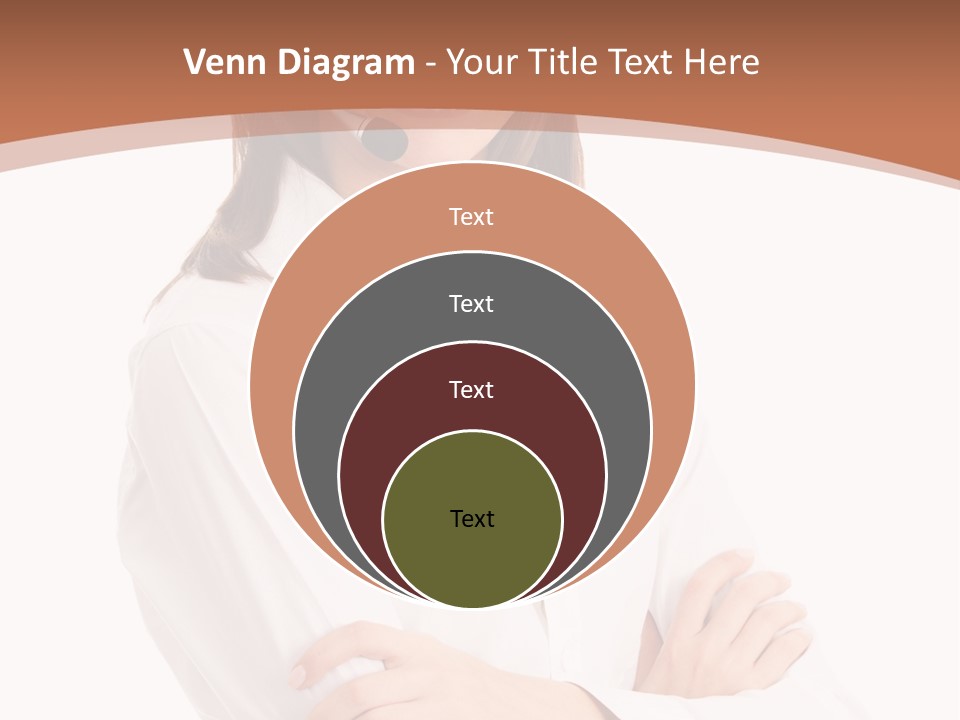 Attractive Helpful Businesswoman PowerPoint Template