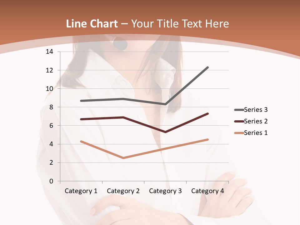 Attractive Helpful Businesswoman PowerPoint Template