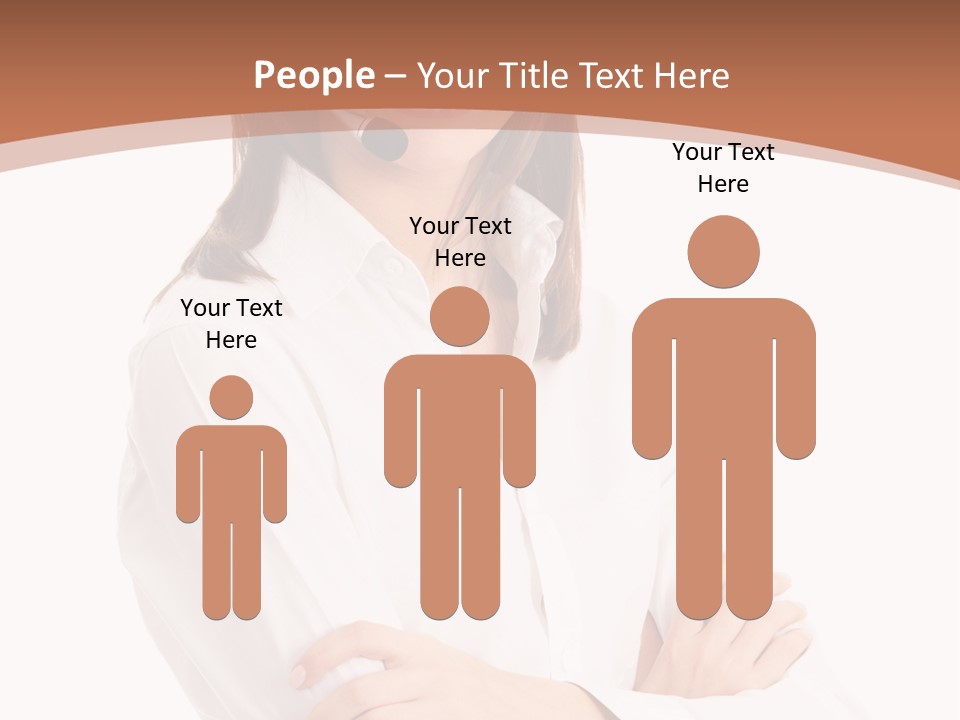 Attractive Helpful Businesswoman PowerPoint Template