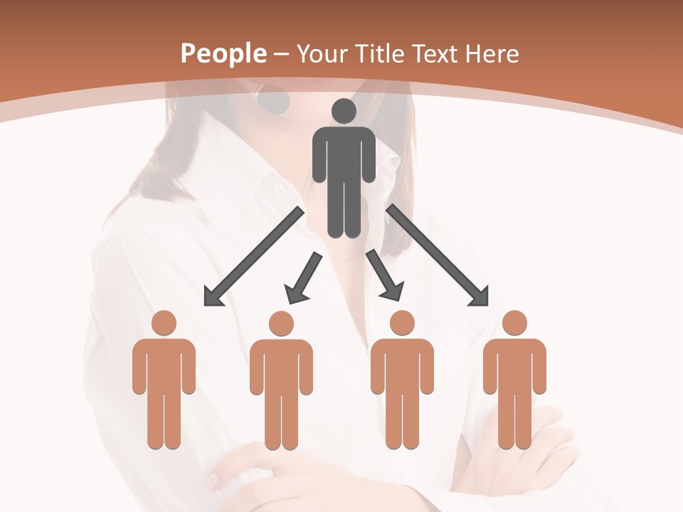 Attractive Helpful Businesswoman PowerPoint Template