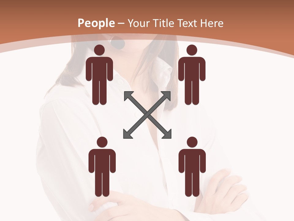 Attractive Helpful Businesswoman PowerPoint Template