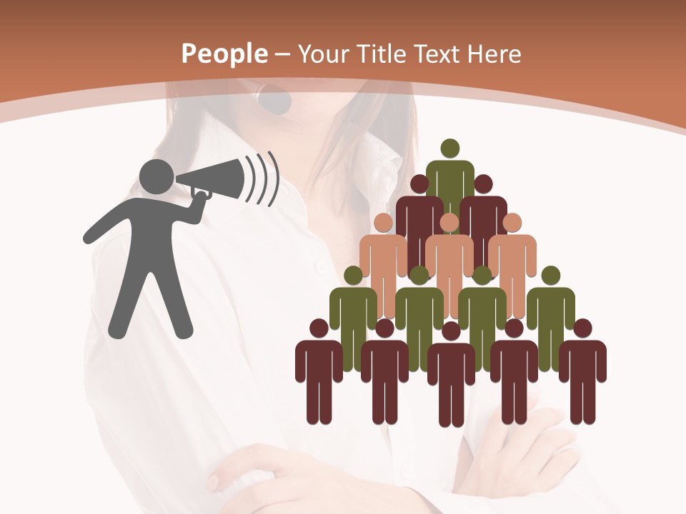 Attractive Helpful Businesswoman PowerPoint Template