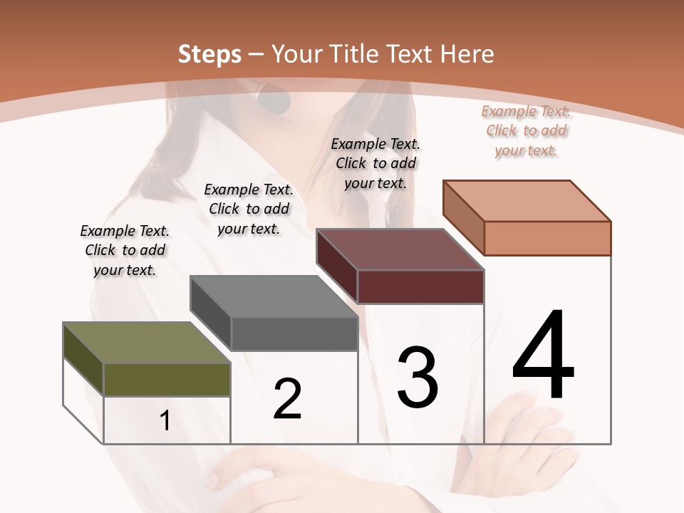 Attractive Helpful Businesswoman PowerPoint Template