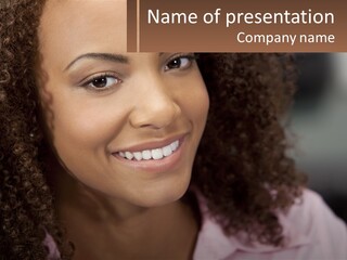 Portrait Eyes Woman PowerPoint Template