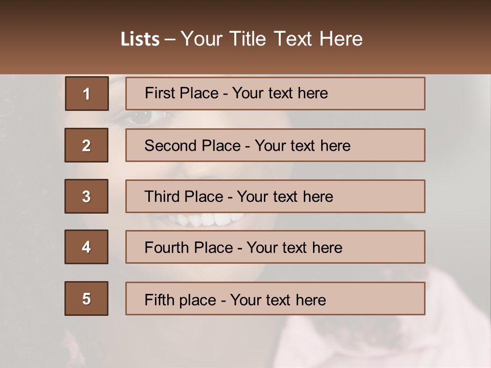 Portrait Eyes Woman PowerPoint Template