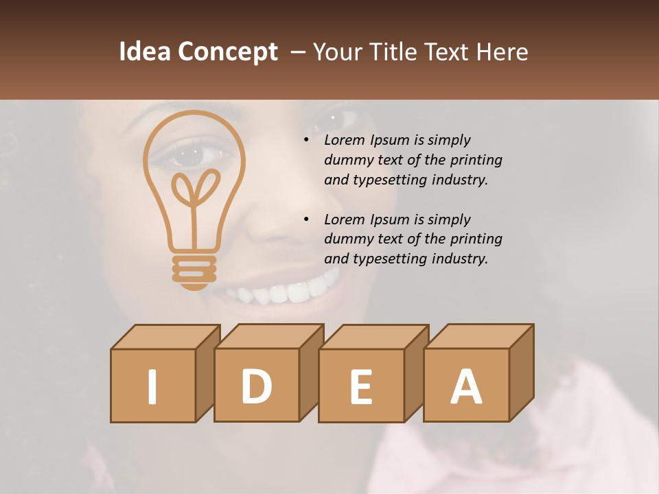 Portrait Eyes Woman PowerPoint Template