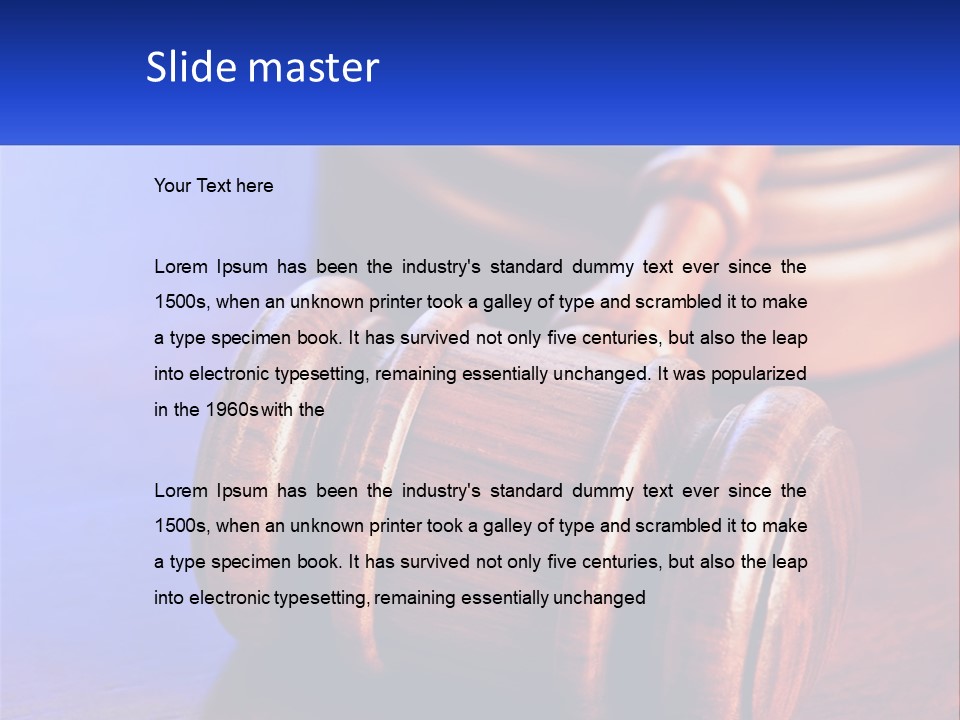 Gavel Balance Decision PowerPoint Template