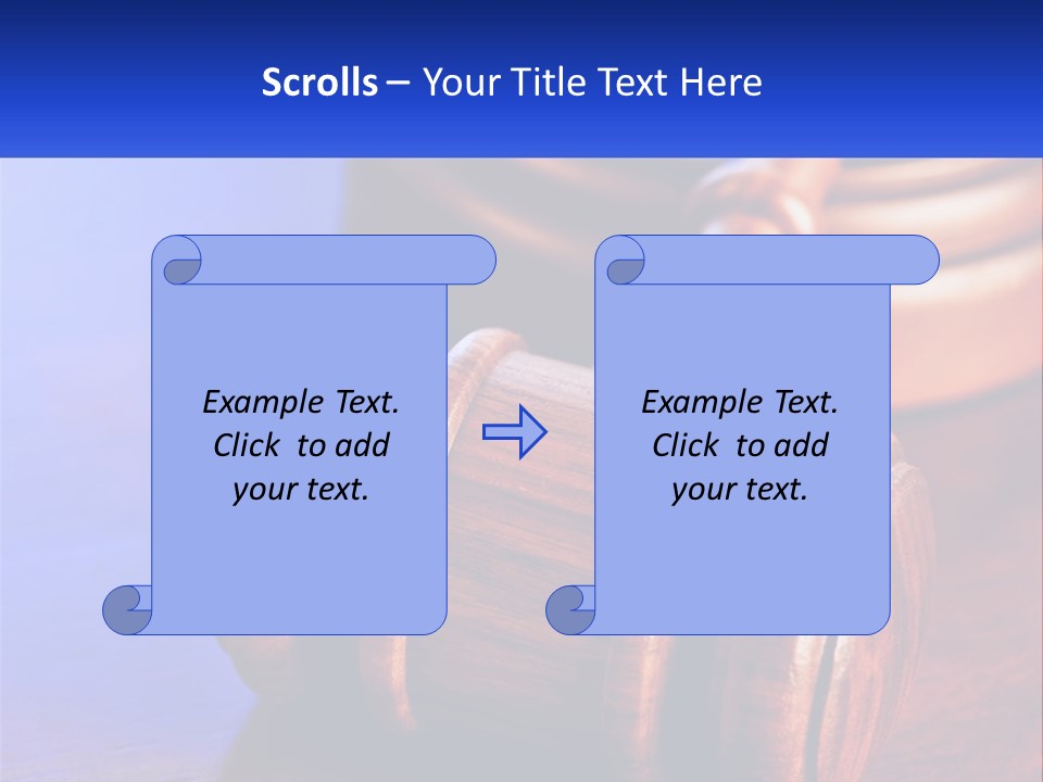 Gavel Balance Decision PowerPoint Template