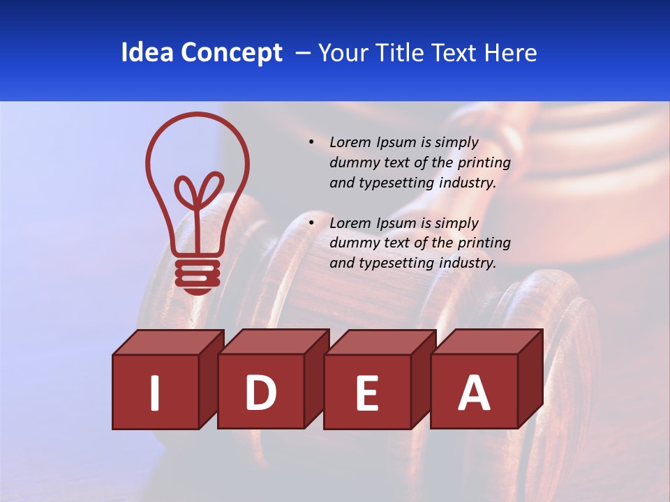 Gavel Balance Decision PowerPoint Template