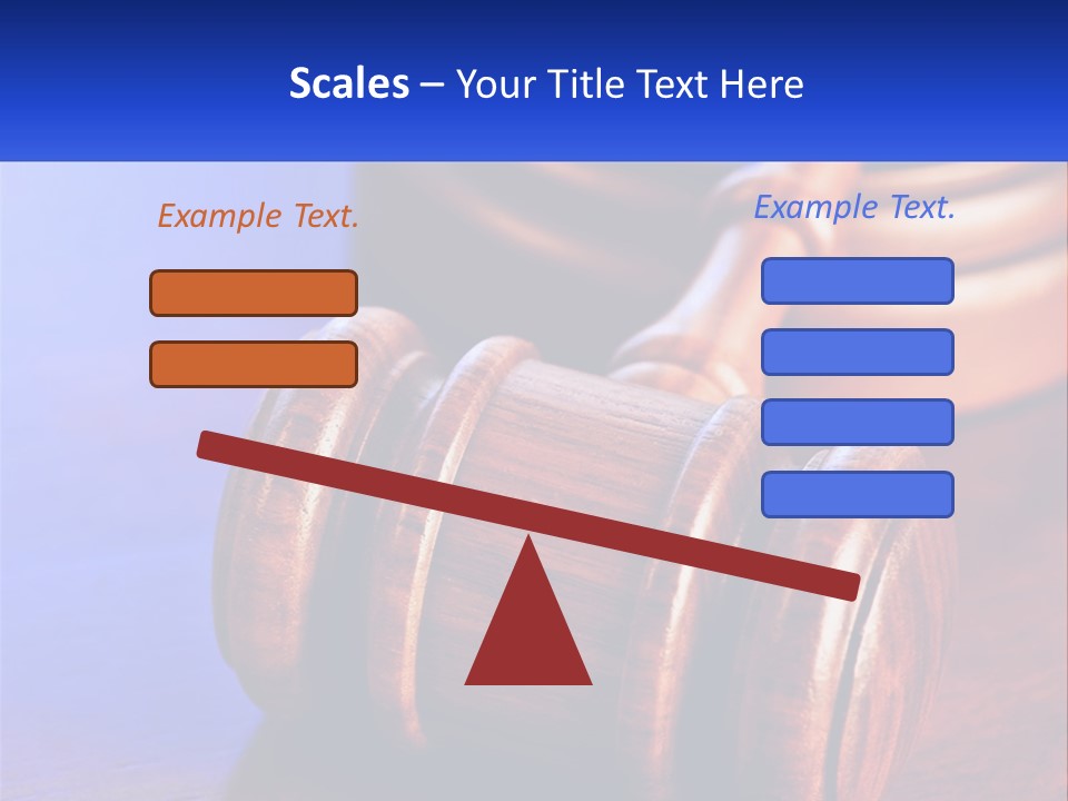 Gavel Balance Decision PowerPoint Template