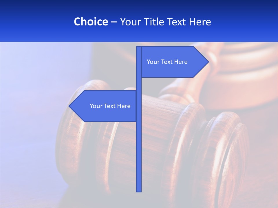 Gavel Balance Decision PowerPoint Template